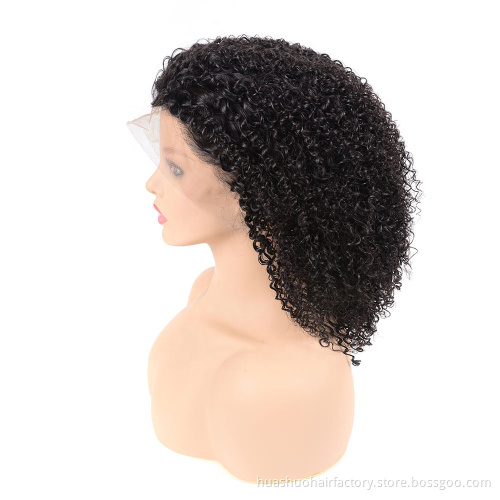 Virgin Brazilian Remy Jerry Curl Short Hair Frontal Lace Wig ,Peruvian Jerry Curl Human Hair Lace Front Bob Human Hair Wig